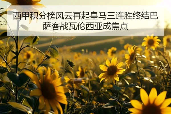 西甲积分榜风云再起皇马三连胜终结巴萨客战瓦伦西亚成焦点